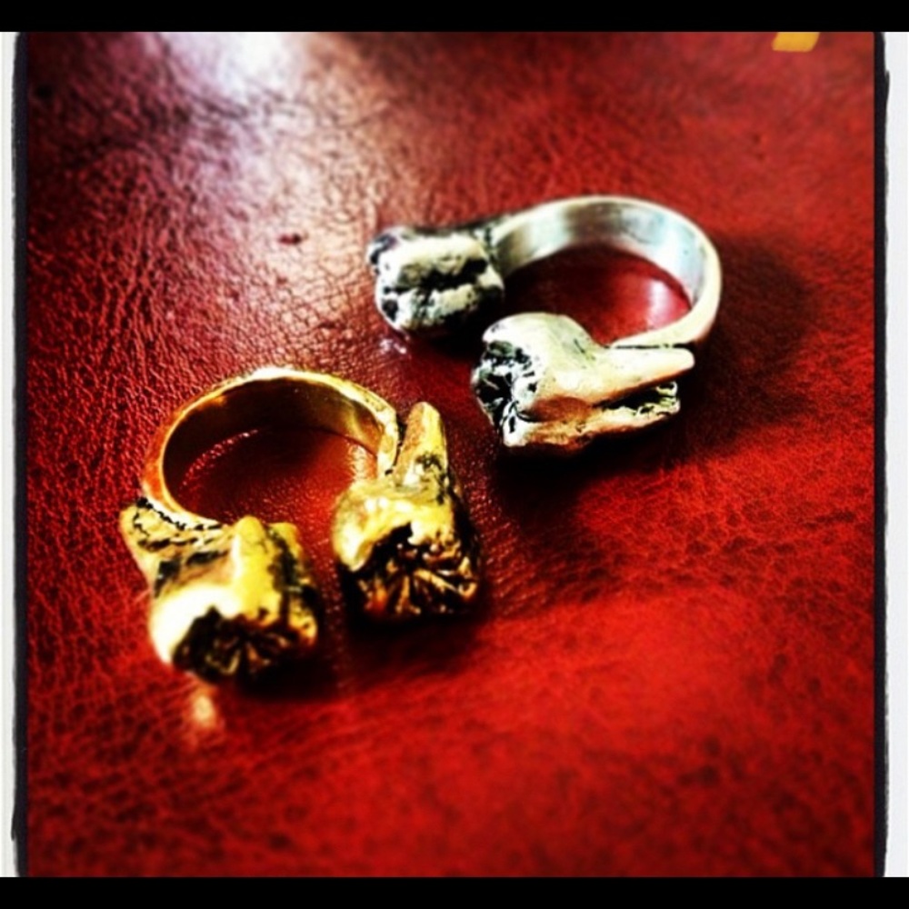 Brass Teeth handmade adjustable ring